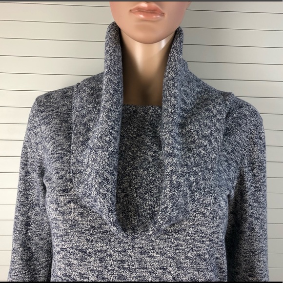 NWT French Connection Women Cowl Neck Gray Melange Knit Tunic Sweater S - Picture 4 of 7